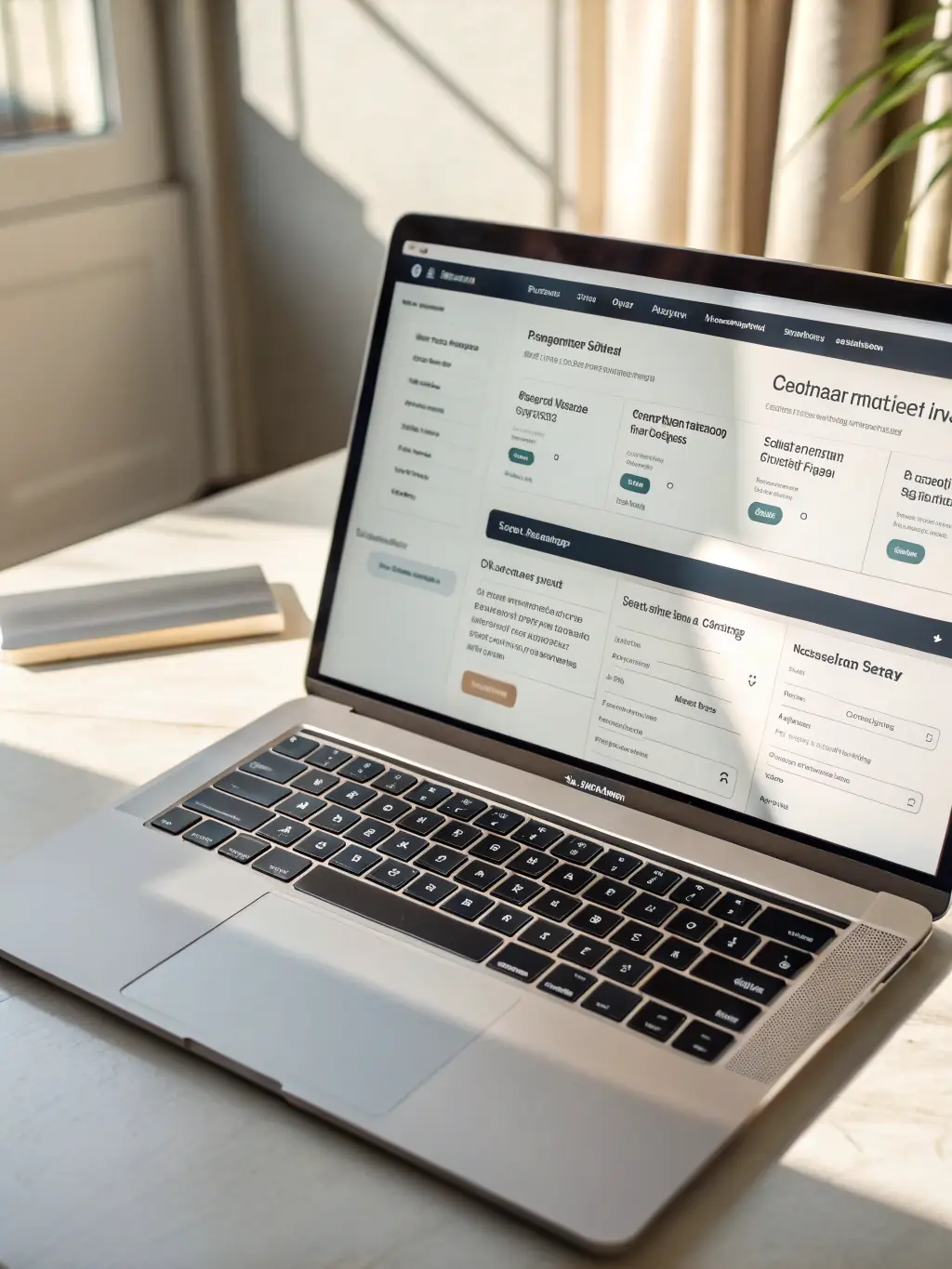 A clean, modern interface of the customer portal, showcasing its user-friendly design with easily accessible navigation and key features highlighted.