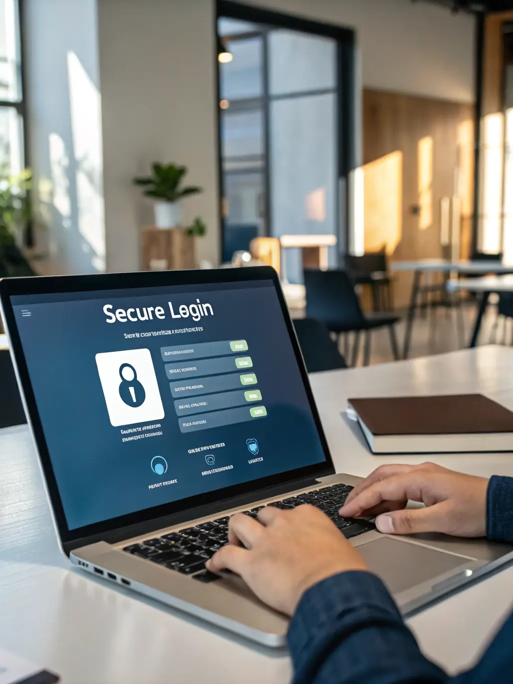 A secure login screen with multi-factor authentication, emphasizing data security and client trust in the ART Media Solutions customer portal.